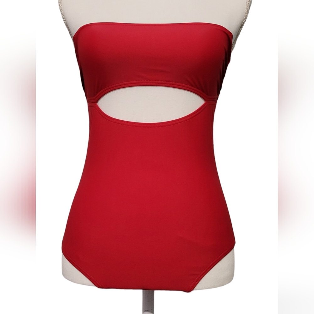 Zeraca Bandeau One Piece Bikini NWT - Picture 2 of 15